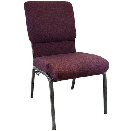 Flash Furniture Advantage Grape / Amethyst Church Chair with Book Rack 18.5" Wide PCHT185-103-BR